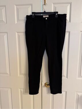MICHAEL Michael Kors Black Pants with Silver Button